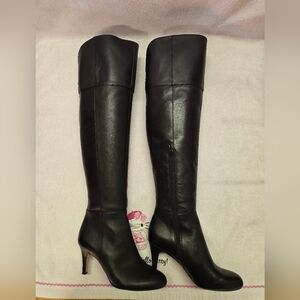 Vince Camuto Black Over the Knee Boots Lightly Used Heel Marks See Pics.